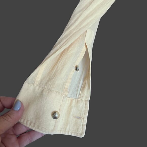 EUC - Club Monaco Chemise Long Sleeve Marnee Shirt in Banana Size - Small - Picture 7 of 13